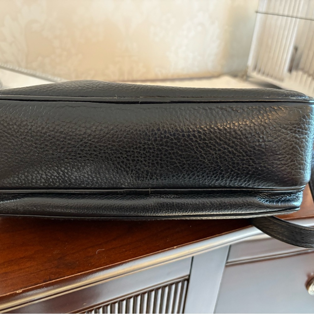 Gorgeous Black Leather Crossbody Bag, Vintage - Picture 5 of 13